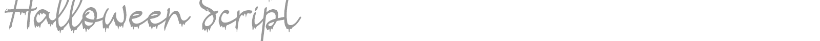 Halloween Script font preview